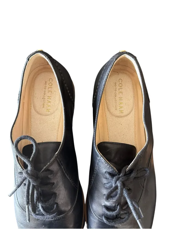 Cole Haan - Go-To Arden Black Leather Oxford Flats Women’s Sz 7B - Image 4