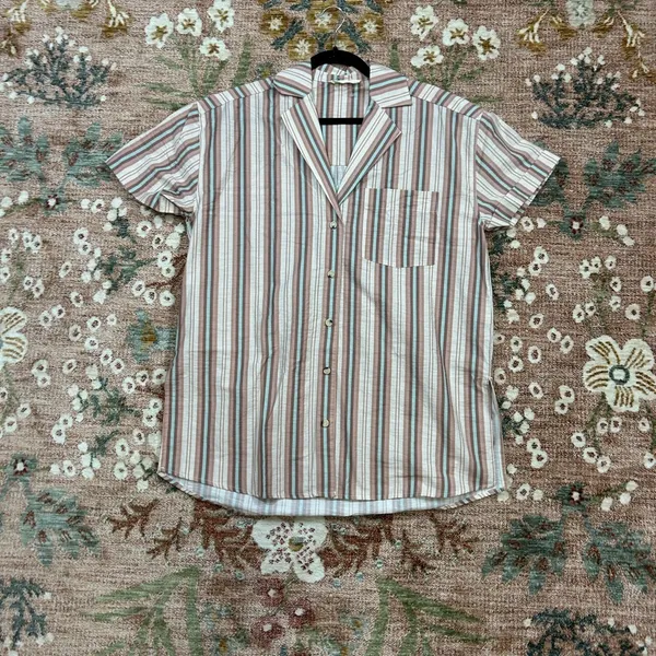 ❤️Free people Poolside Printed Boyfriend Shirt - Image 2