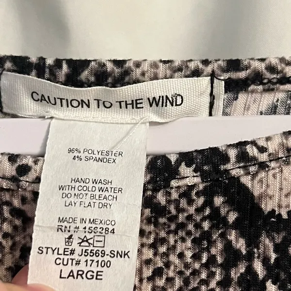 Caution to the Wind High neck snake print tank - Image 3