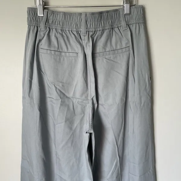 Madewell The Neale Straight-Leg Pant in Drapeweave Overcast Blue Women's Size 6 - Image 4