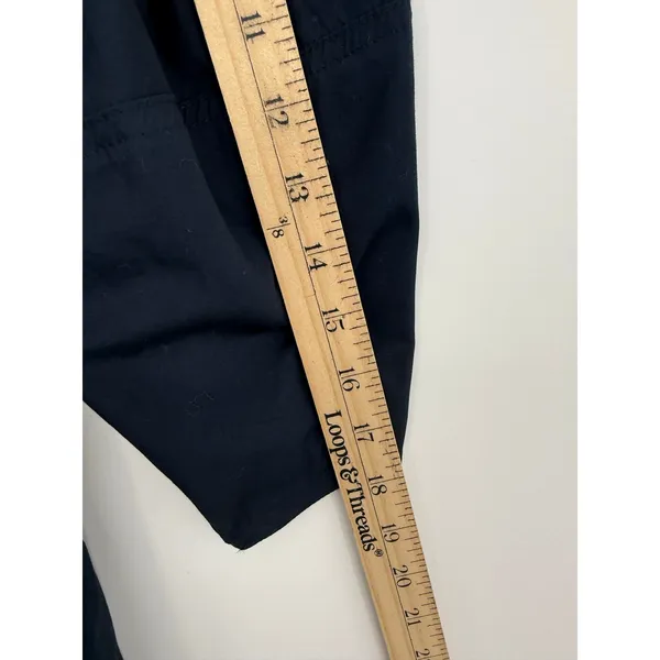 Madewell Sculptural-Sleeve Pleated Mini Dress Navy Cotton Button Front Size 2 - Image 11