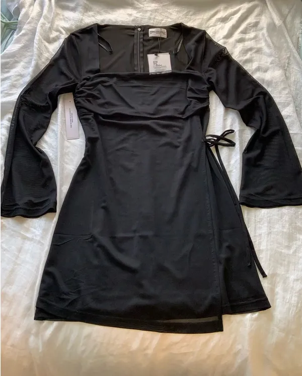 Princess Polly Martinez Long Sleeve Mini Dress Black - Image 4