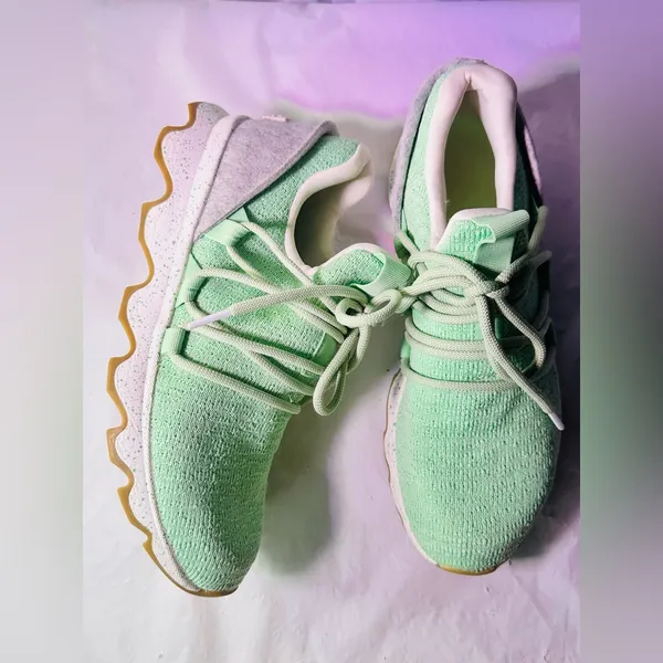 Sorel Mint Green Knit Lace-Up Athletic Sneakers - Image 5