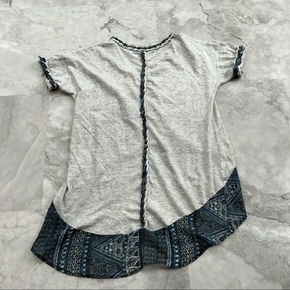 Sloane Rouge Oversized Tee Size Medium M Chiffon Bandana Trim‎ - Image 2
