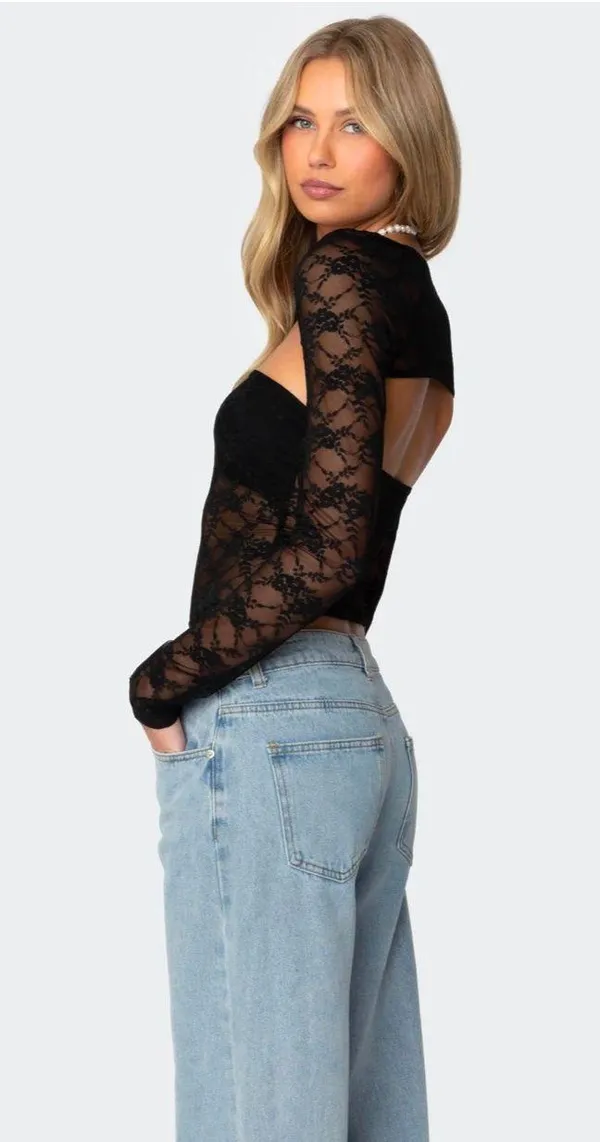 Mesh Black Top Set - Image 3