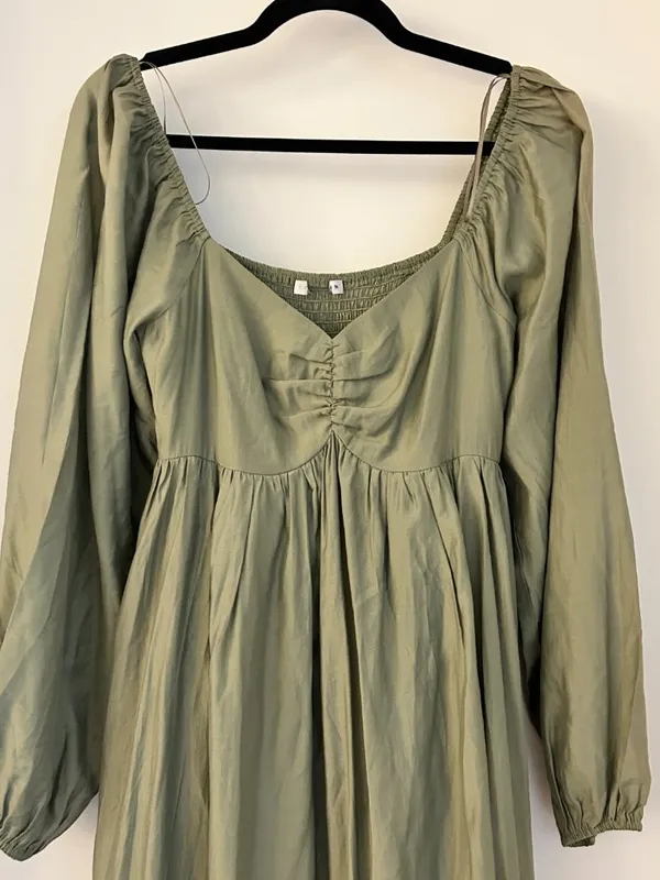 Baltic Born Annalisa Midi Dress in Olive Green Size S NWOT - Image 5