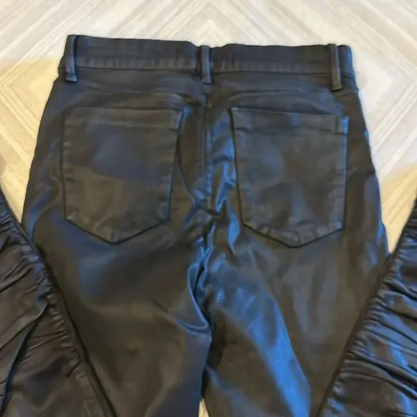 Joe’s Jeans Black Coated The Charlie High Rise Skinny Ankle Scrunched Jeans - 26 - Image 8