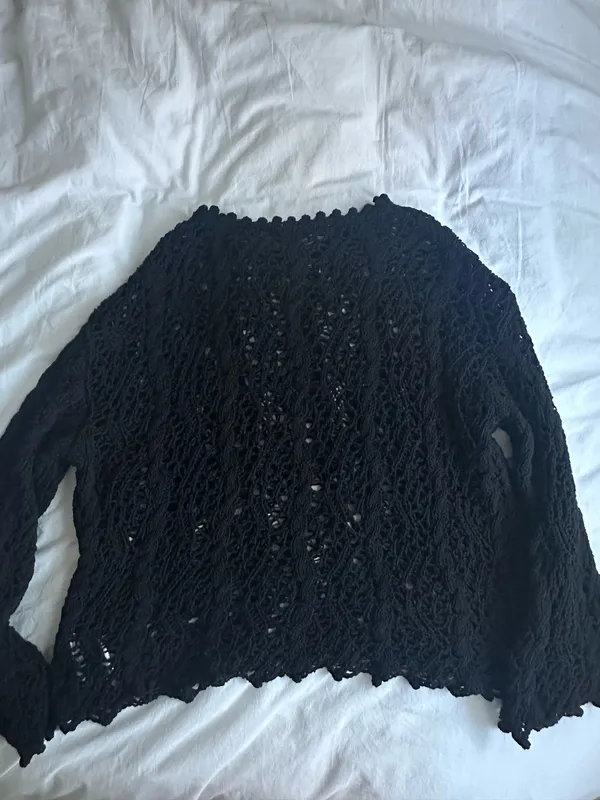 Zara Oversized Crochet Knit Sweater - Image 5
