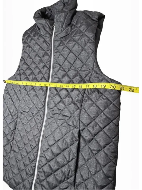 Women's Banana Republic Quilted Puffer Vest Grey Size L NWT - Image 6