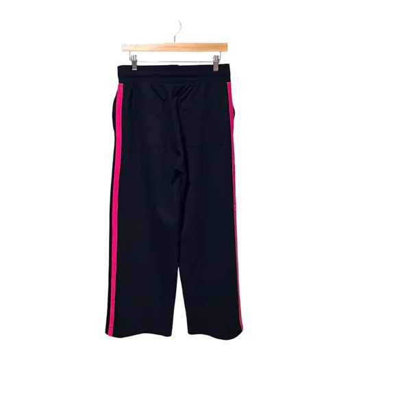 M&S Collection Womens Black Wide Leg Side Stripe Trousers Regular Size 8 US - Image 2
