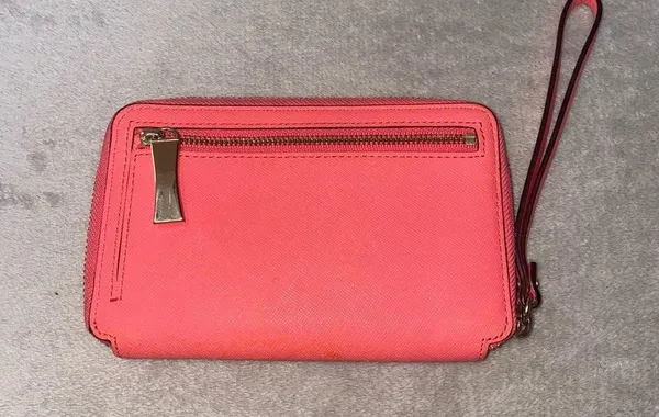 Kate Spade New York Wristlet Pink Wrap Around Zipper Wrist Strap Wallet - Image 2