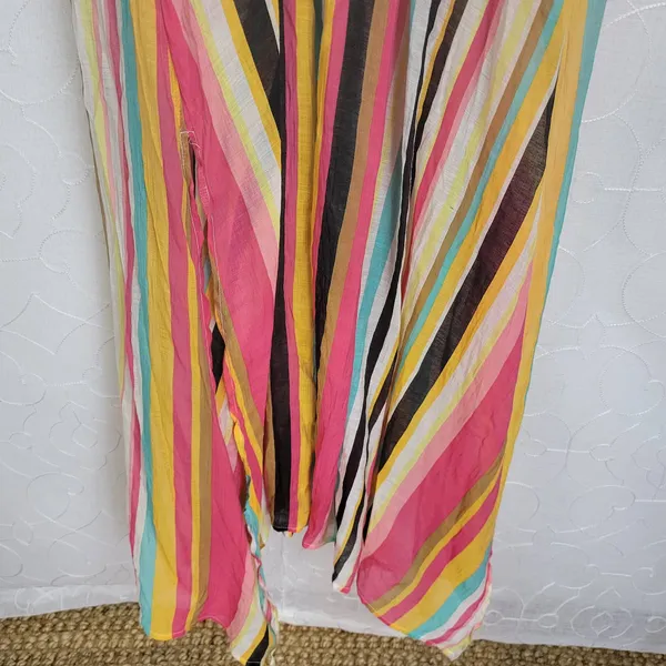 Davi & Dani Womens Dress Size S Multicolor Vertical Striped Spaghetti Strap Maxi - Image 7