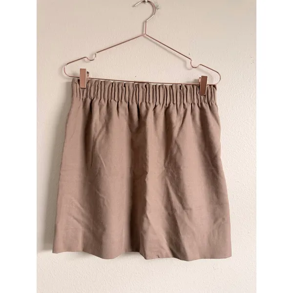 J.Crew Skirt Women 6 Brown Wool Blend Pull On Mini‎ Skirt 95435 Casual Career - Image 4