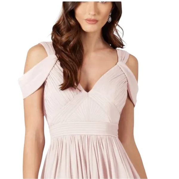 Azazie Calla Bridesmaid Formal Dress in Pale Pink Size 2 - Image 4