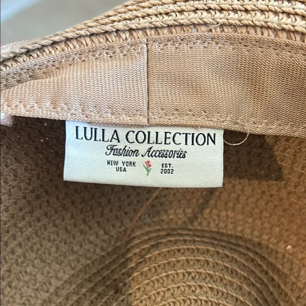 Lulla Collection Stylish Tan Woven Hat with Patterned Band - Image 5