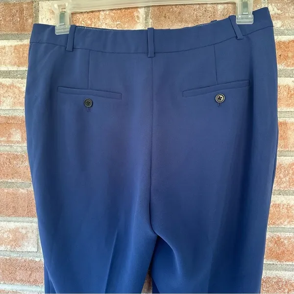 J. Crew Trousers Pants Pleated NEW Women’s 8 Blue Professional Dress Pants - Image 5