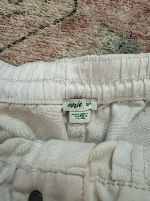 Aerie White Denim Shorts - Image 2