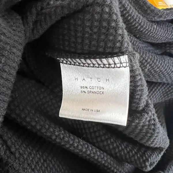 HATCH Daily Feed Maternity Waffle Knit Jumpsuit Black Small - Image 8