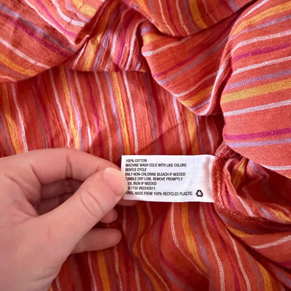 NWT Universal Thread Striped Orange Sleeveless Top - Image 6