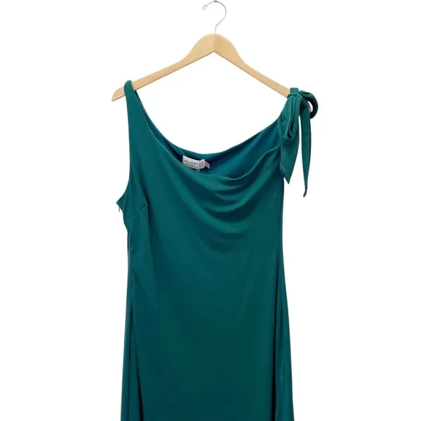 NWT Hello Molly Fashion Standard One-Shoulder Maxi Dress Emerald Green Size 10 - Image 8