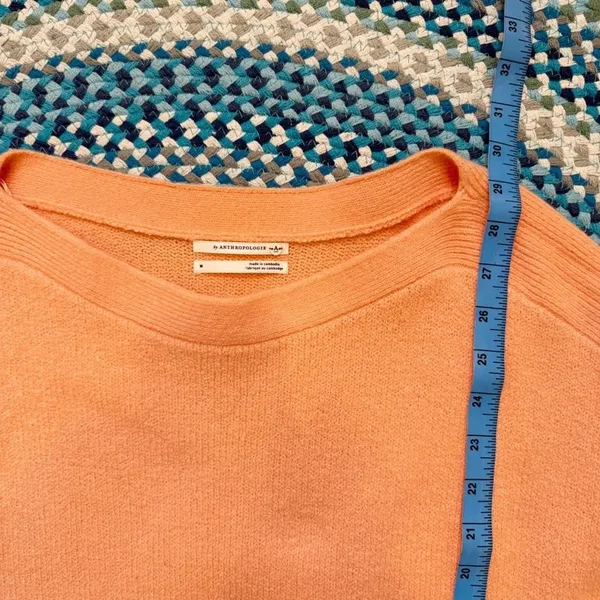 Anthropologie Oversized Wool Blend‎ Long Sleeve Sweater Medium Boat Neck Casual - Image 5