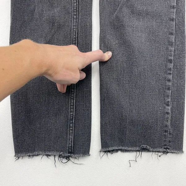 Abercrombie Fitch 26 2R The Ankle Straight‎ Ultra High Rise Jeans Distressed - Image 6