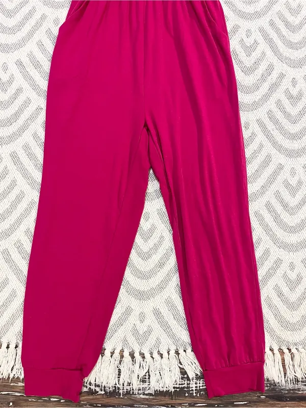 Magenta Pink Jumpsuit L/XL - Image 3