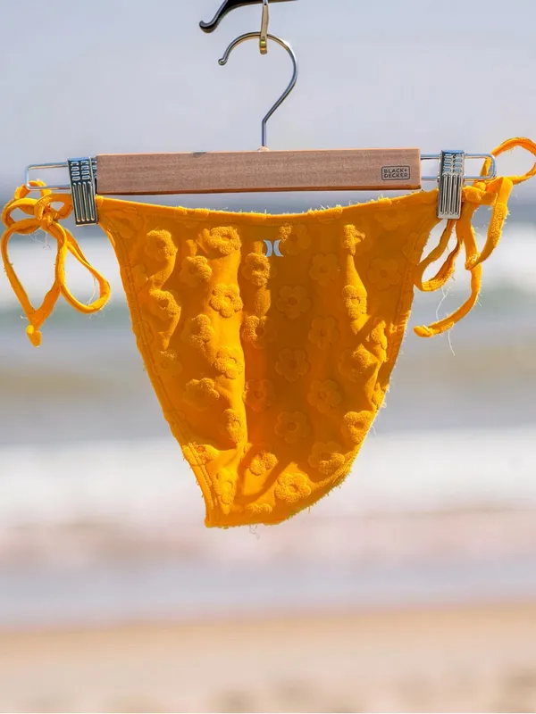 Hurley Marigold Textured Tie-Side Triangle Bikini - Image 8