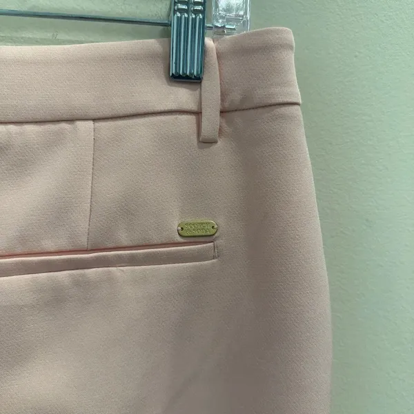 Scotch & Soda Pastel Cadillac Pink Edie Tailored Wide Leg Crepe Trousers Large‎ - Image 9