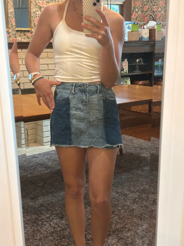 Color Block Denim Skirt GB Girls - Image 4