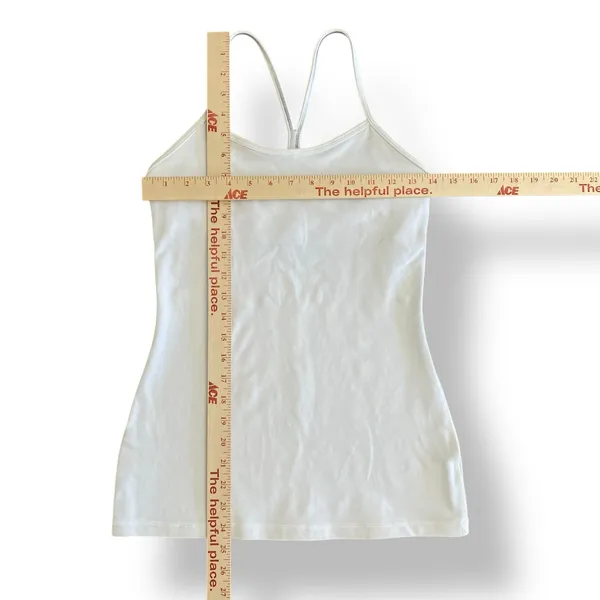 Lululemon Athletica Women’s White Y‎ Strap Tank Size 6 Athletic, Gym, Workout - Image 3