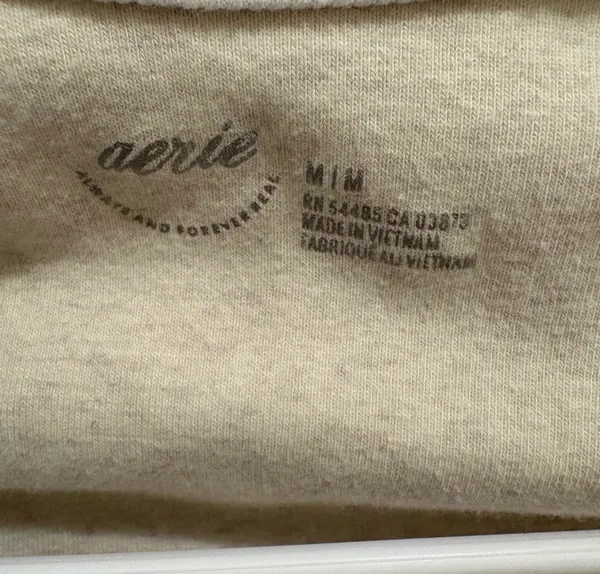 Aerie Cream Long Sleeve Ribbed Henley Bodysuit - Image 6