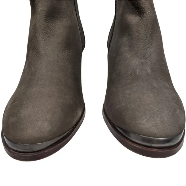 Diba Womens Taupe Sequoia Suede Leather Block Stack Heel Booties‎ 8.5 - Image 3