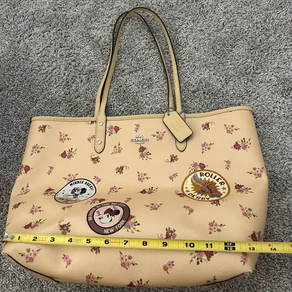 Coach x Disney Floral Tote Bag (NO WRISTLET) - Image 5