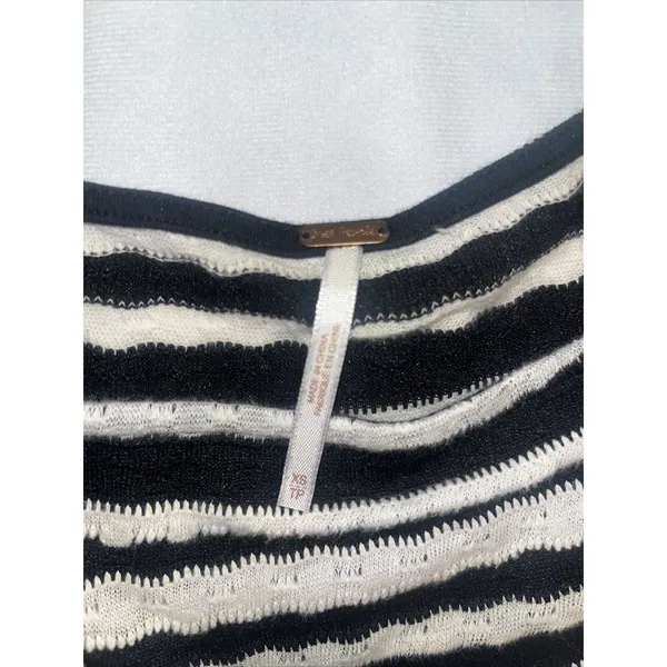 XS Free People Knit Striped Peplum Tank Top D1 - Image 7