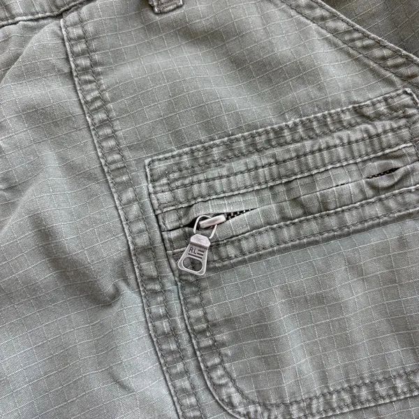 90s Vintage Polo Jeans Co Ralph Lauren Cargo Shorts 4 Olive Green Gorpcore Y2K - Image 10