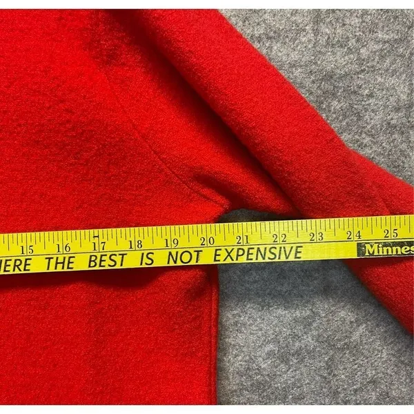Vintage PENDLETON Jacket Women's Large Bright Red Virgin Wool‎ Full Front Zip - Image 7