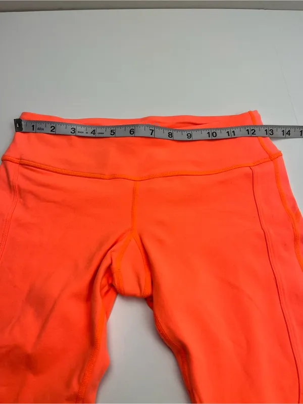 Splits59 Bright Coral Orange‎ Active Cropped Leggings Womens Size Small Athletic - Image 4