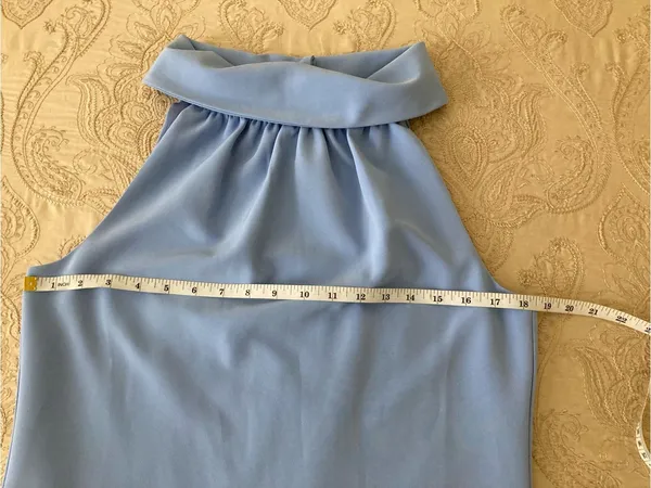 Sail to Sable Light Blue Sleeveless High-Neck Mini Dress - Image 7