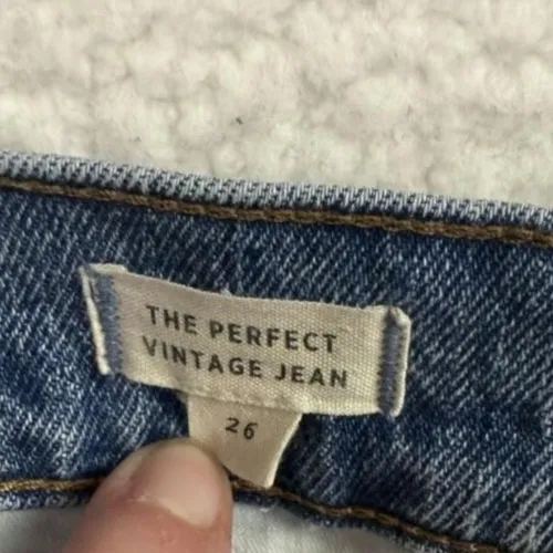 Madewell Jeans Womens 26 Blue The Perfect Vintage Jean‎ High Rise Frayed Hem - Image 4