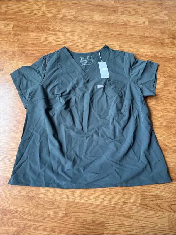 FIGS Catarina Scrub Top in Moss Size 3X - Image 3