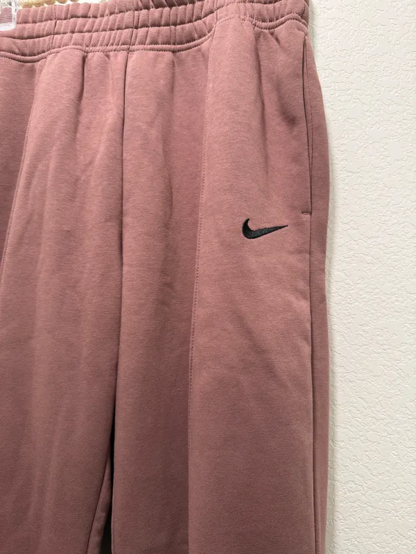 Pink Nike sweatpants with black logo - Image 2