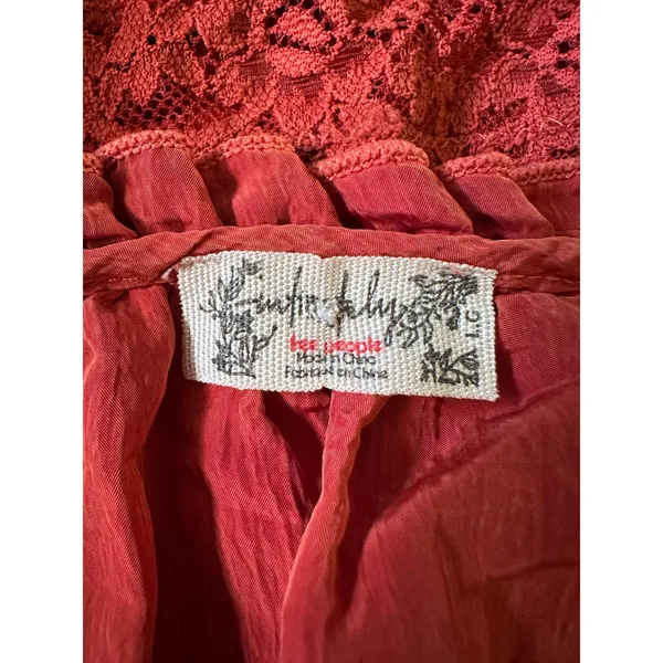 Free People Dainty Ethereal Cottage Forever Young Lace Ruffle Bed Jacket Large - Image 7