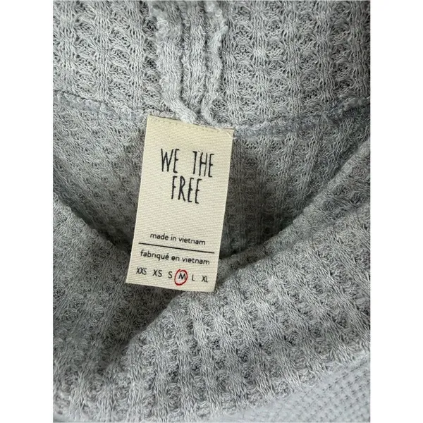 Free People We the free swing it grey cowl neck thermal tank top women’s M boho - Image 2