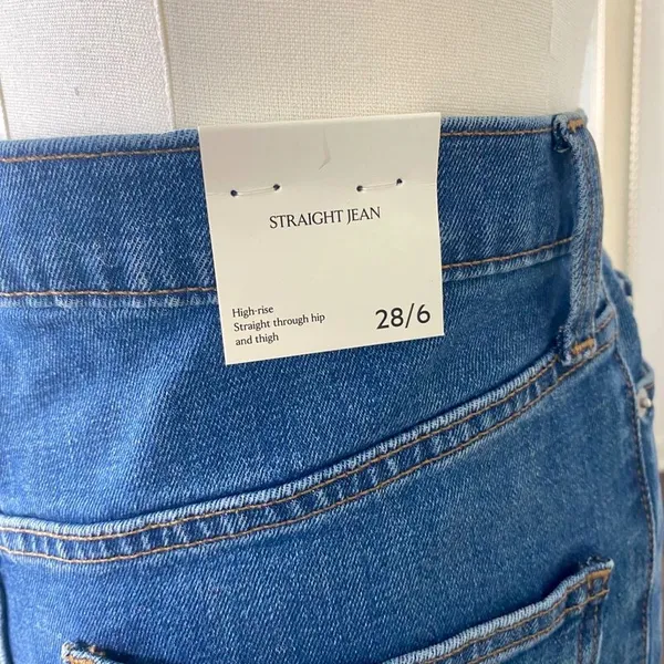 NWT Banana Republic Straight High-Rise Jean Size US 28 / 6 - Image 5
