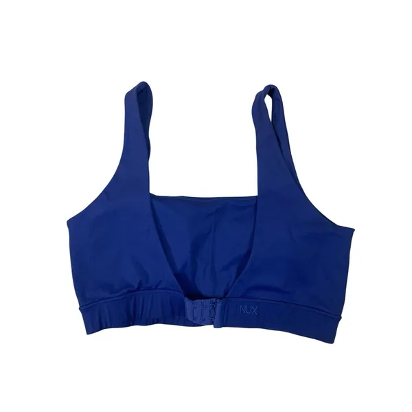 NUX Navy Blue‎ Sports Bra Stretch Activewear Athleisure Large - Image 2