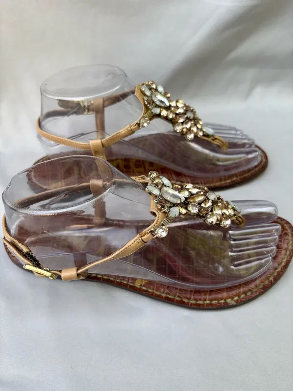 Sam Edelman Grayson Embellished Thong Sandal Size 7.5 M - Image 3