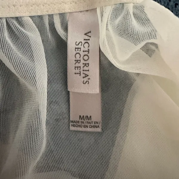 Victoria's Secret white & black lace babydoll chemise slip dress size medium. - Image 3