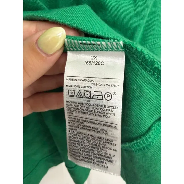 NWOT Old Navy Green Oversized Crop Tee 2X - Image 5