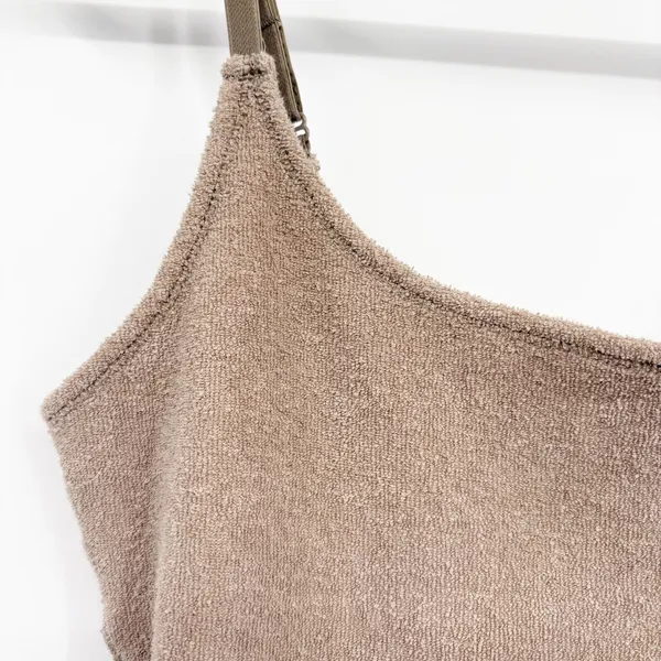 NWT SKIMS Womens Terry Cotton Desert Tan Neutral Mini Slip Dress Size M - Image 3